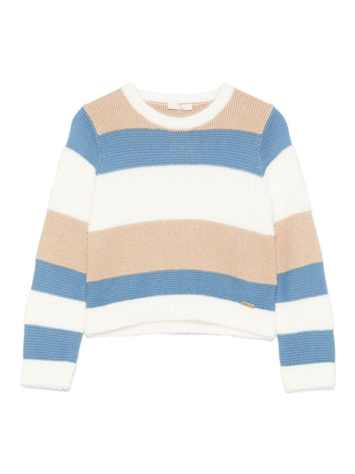 Tricolor sweater for girls