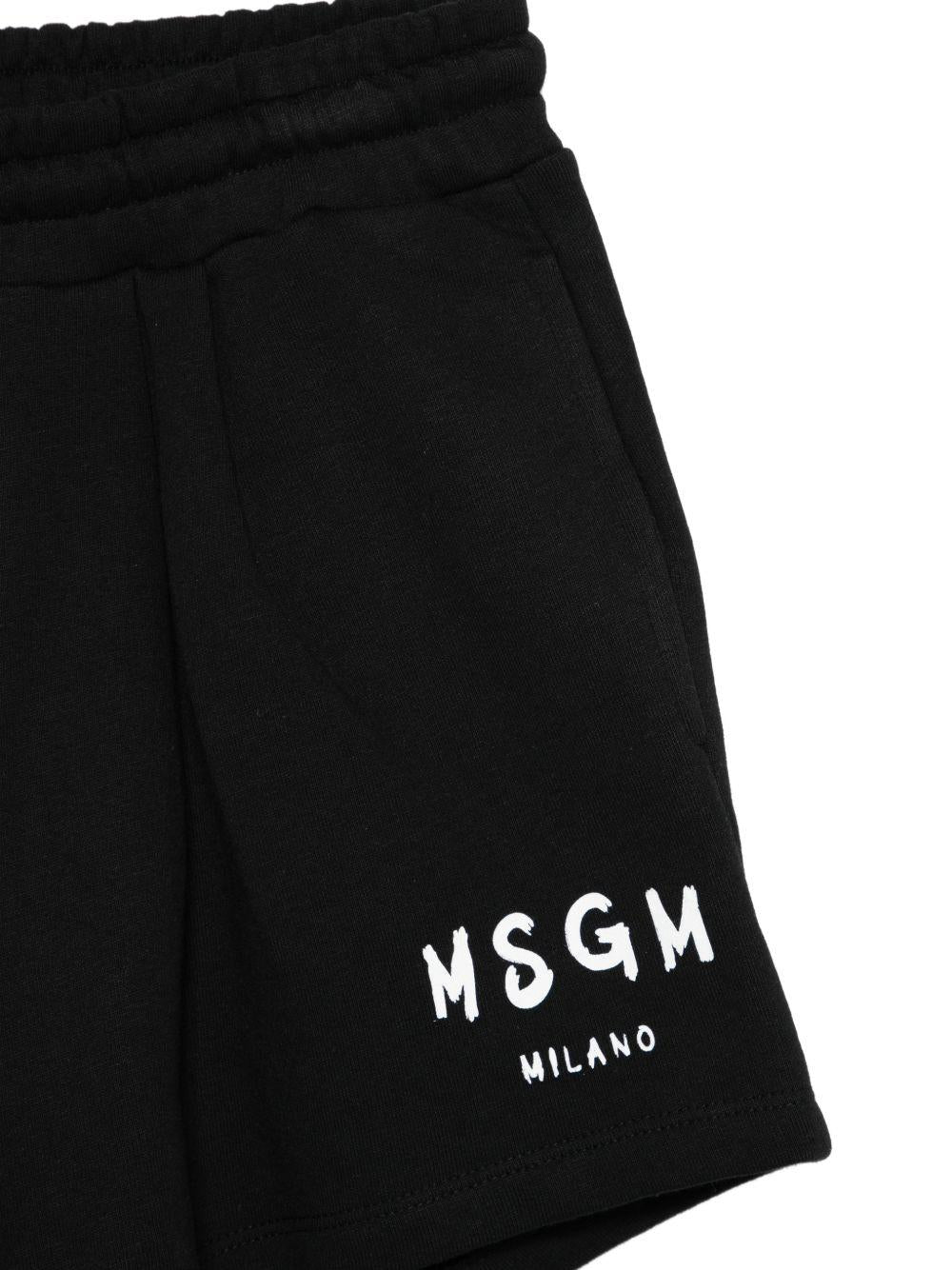 Bermuda nera per bambina S6MSJGSH066 110 Msgm Kids 