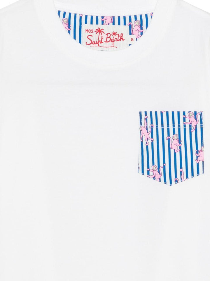 T-shirt bianco per bambino KEA0001 00704L MC2 Saint Barth Kids 
