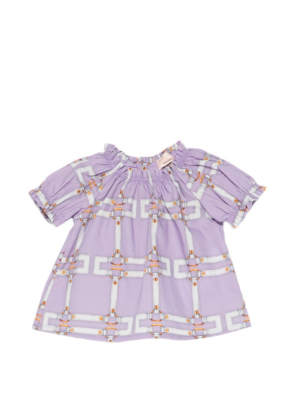 Completo lilla/bianco per neonata ENCD1130CAE06 D881 Elisabetta Franchi Kids 