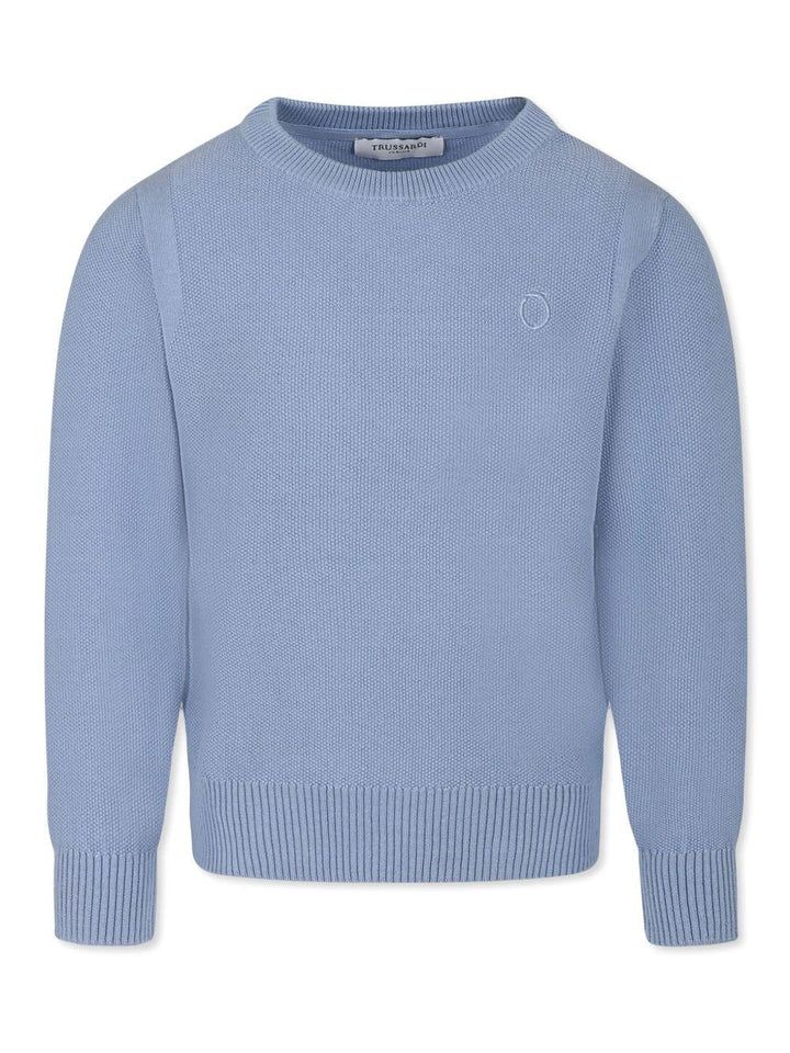Maglione azzurro polvere per bambino