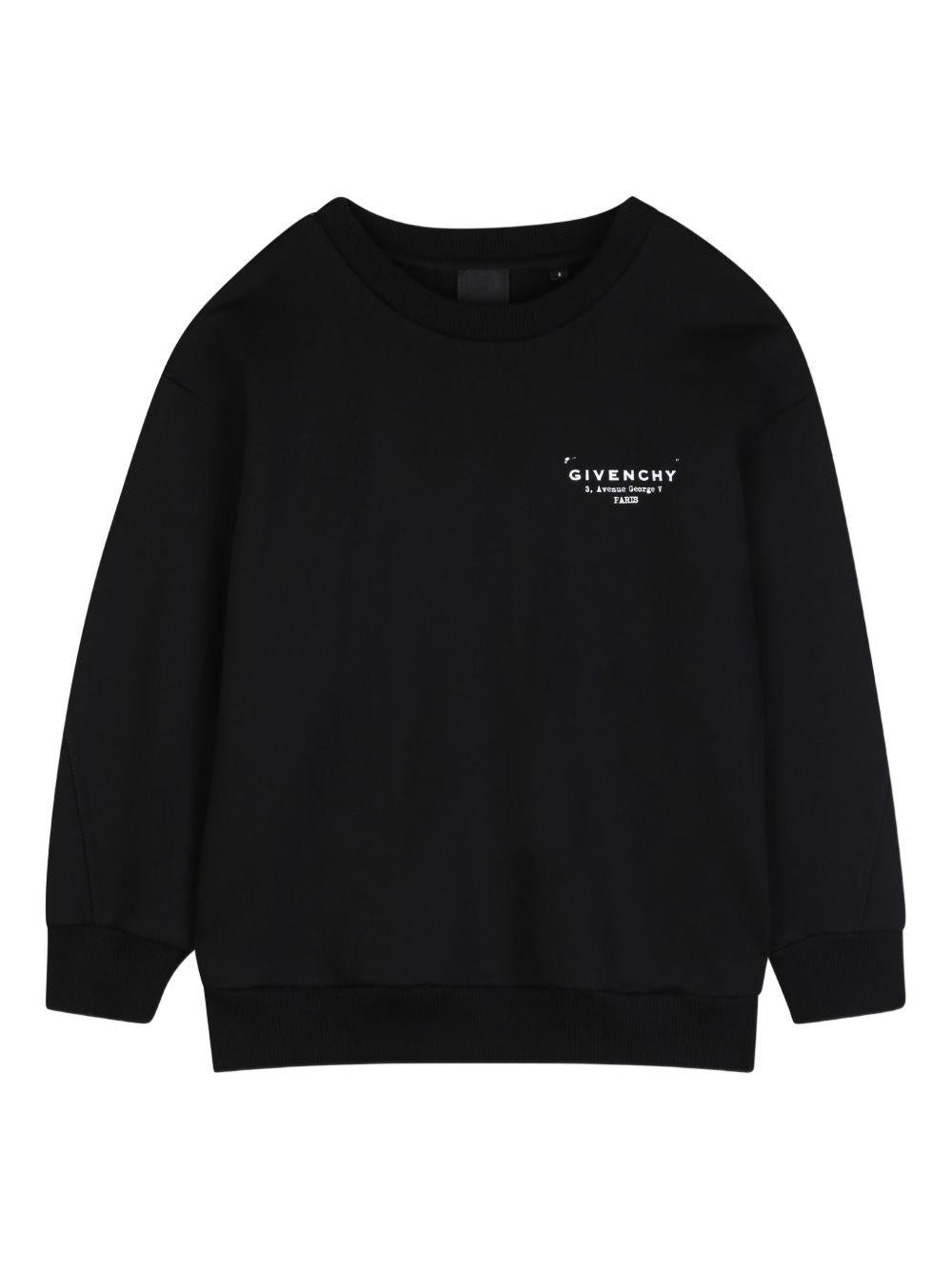 Felpa nera per bambino H31098 09B Givenchy Kids 