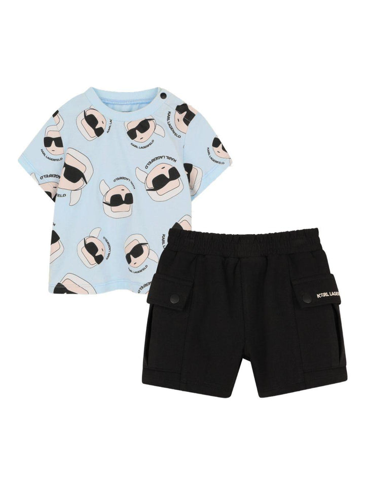 Completo blu/nero per neonato Z31070 77X Karl Lagerfeld Kids 