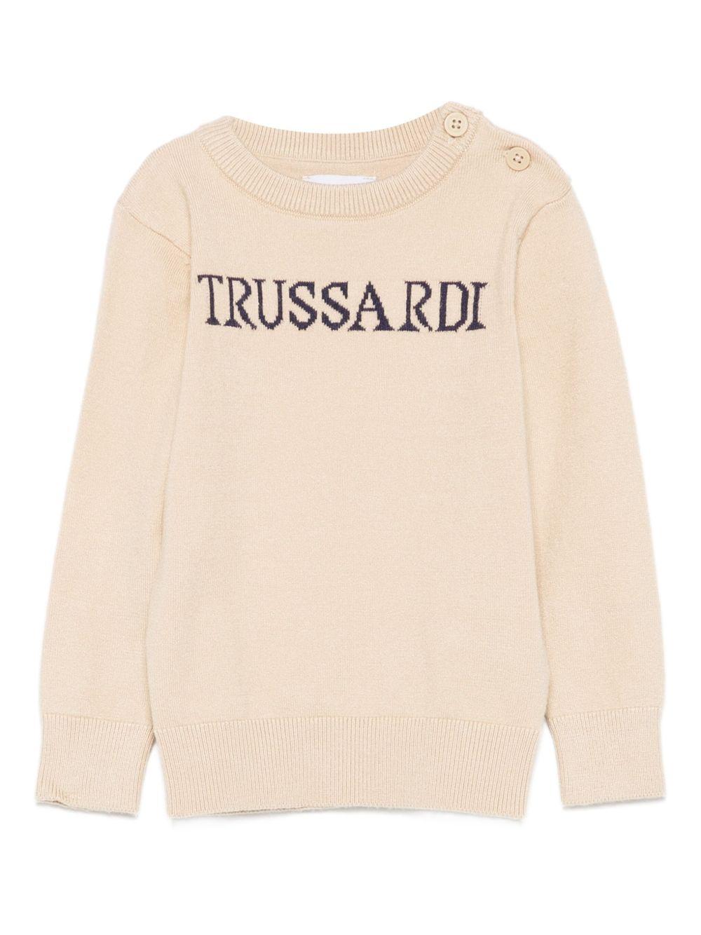 Maglione beige per neonato TIA25020MA BRO Trussardi Kids 