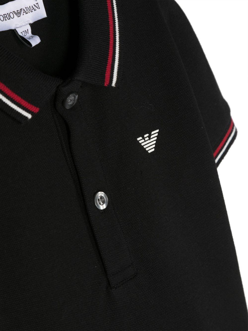 Polo nero per neonato 8NHFB31JPTZ 0999 Emporio Armani Kids 