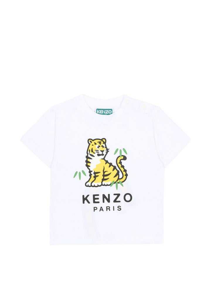 T-shirt bianco per neonato K61866 10P Kenzo Kids 