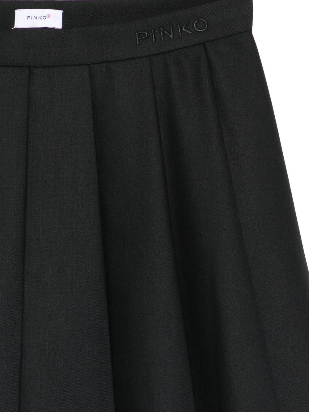 Gonna nera per bambina KFGO011CML025 N000 Pinko Kids 