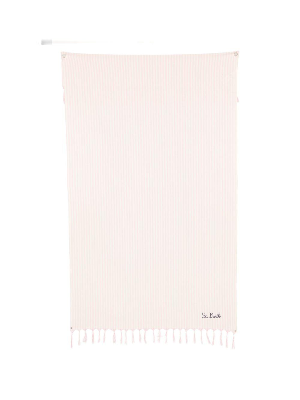 Telo mare rosa/beige per bambina FOUL002 00198L MC2 Saint Barth Kids 