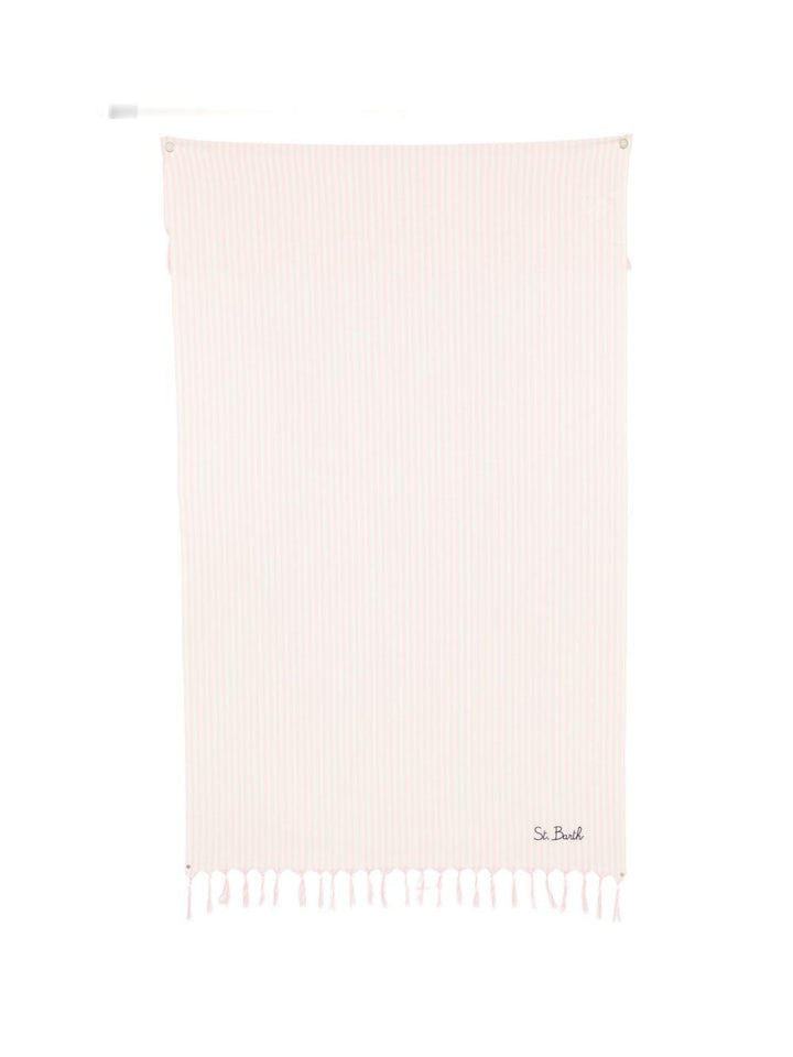 Telo mare rosa/beige per bambina FOUL002 00198L MC2 Saint Barth Kids 