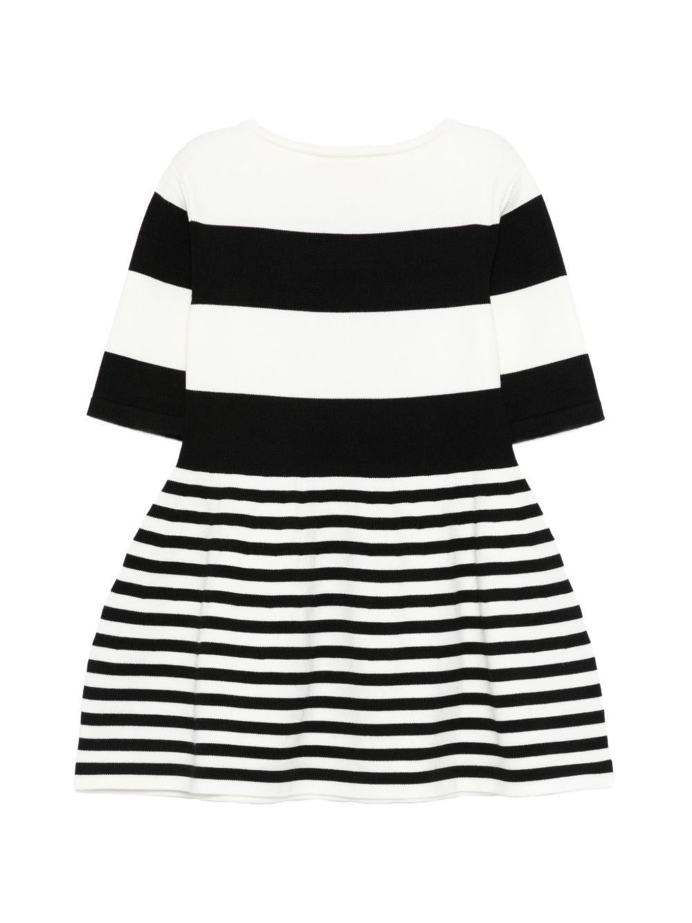 Abito bianco/nero per bambina EFAB648CFL060 D028 Elisabetta Franchi Kids 