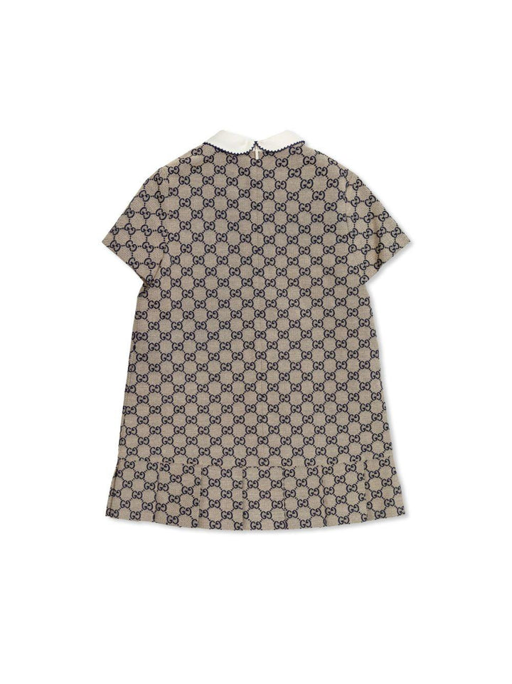 Abito beige/blu per bambina