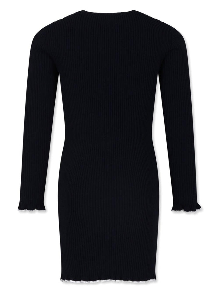 Blue knitted dress for girls