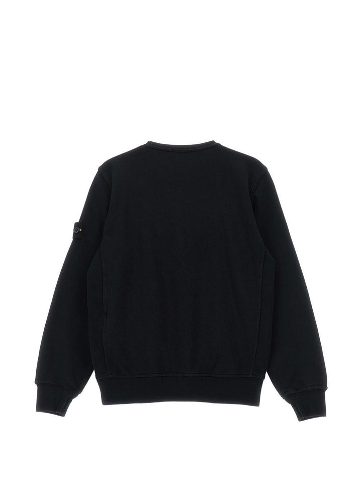 Felpa nera per bambino 66100005S0040 V0029 Stone Island Kids 