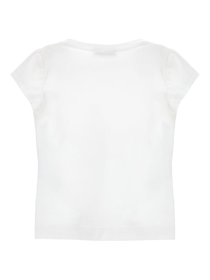 T-shirt bianca per bambina 11G6037201 0099 Monnalisa Kids 