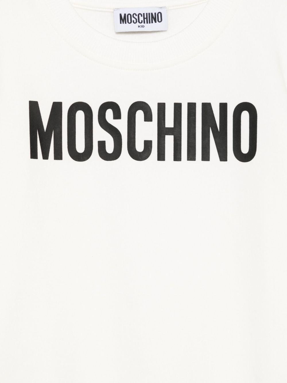 Felpa bianca per bambino HUF09ILDA21 10063 Moschino Kids 