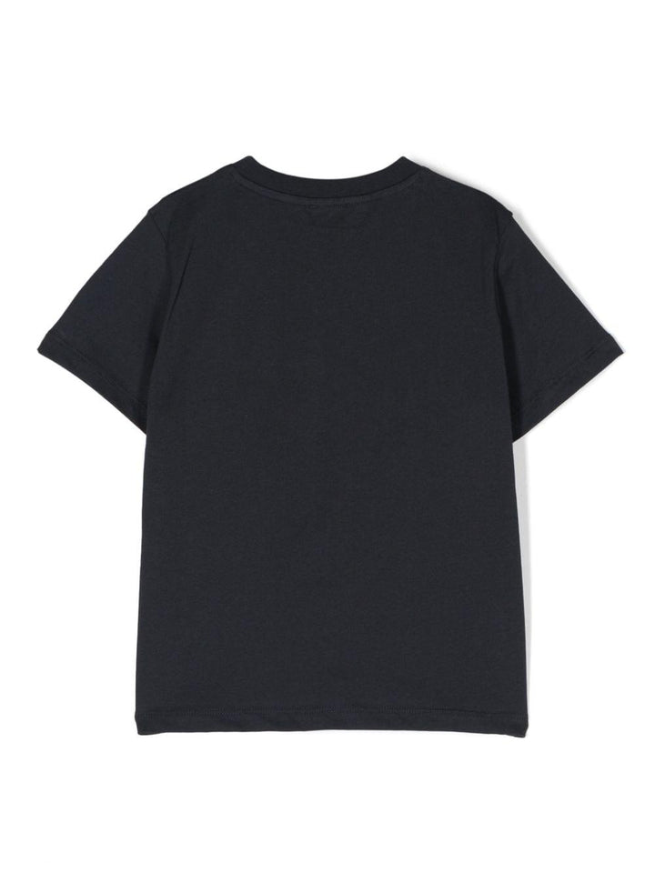 T-shirt blu per bambino con logo