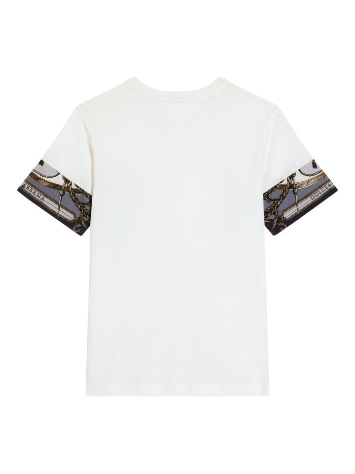 T-shirt bianca per bambino L4JTJVII7JW HT5XB Dolce & Gabbana Kids 