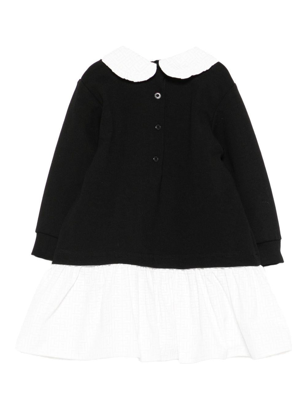 Abito nero per neonata BX1140P0546 930BC Balmain Kids 