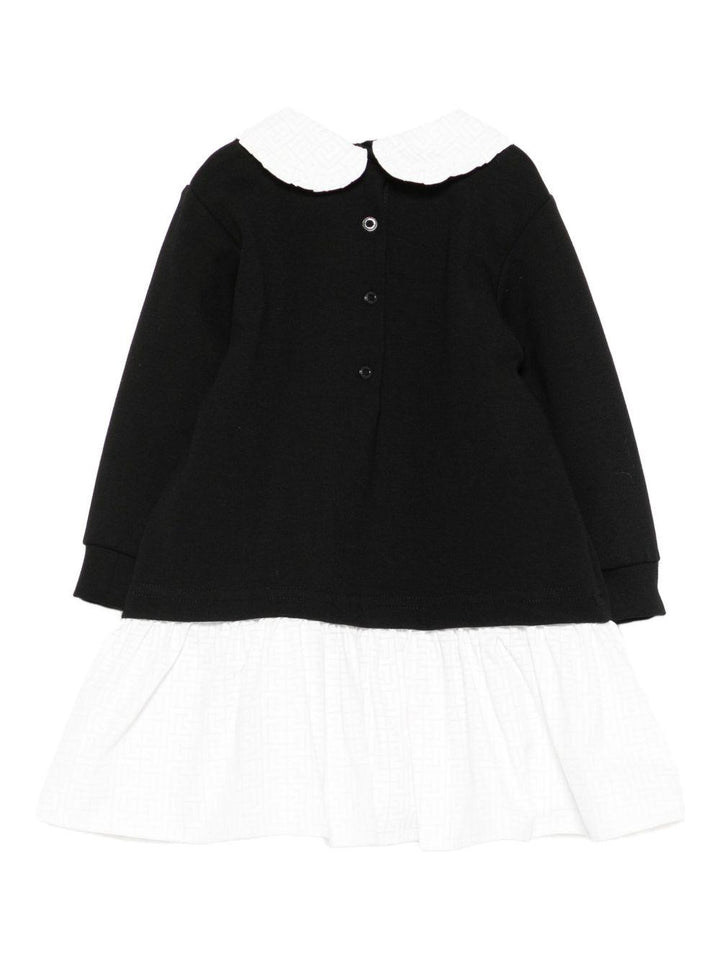Abito nero per neonata BX1140P0546 930BC Balmain Kids 