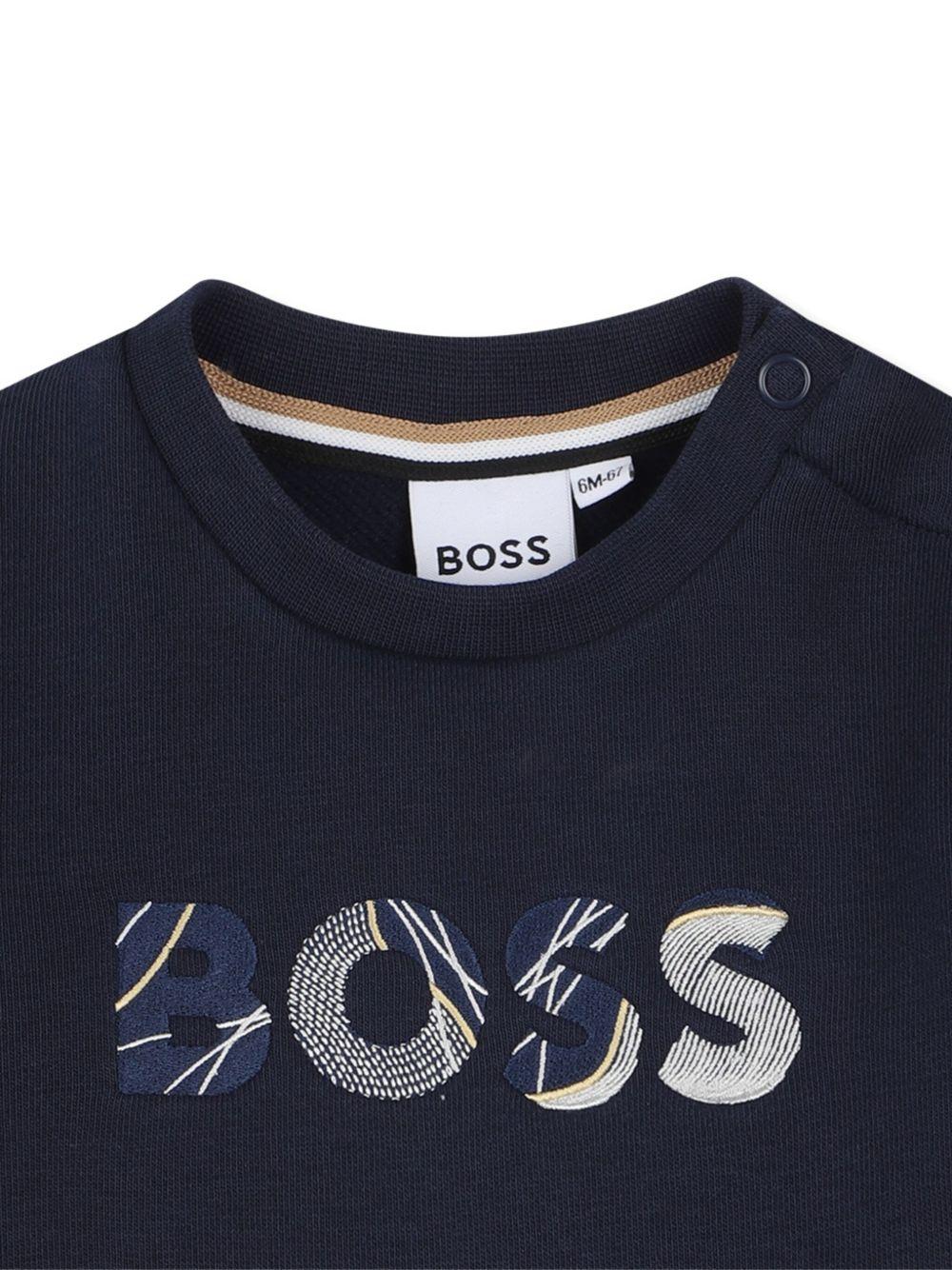 Felpa blu navy per neonato J52457 849 Boss Kids 