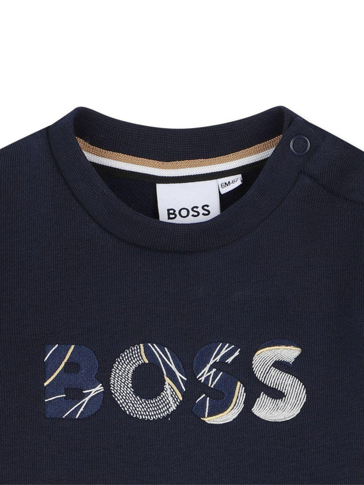 Felpa blu navy per neonato J52457 849 Boss Kids 