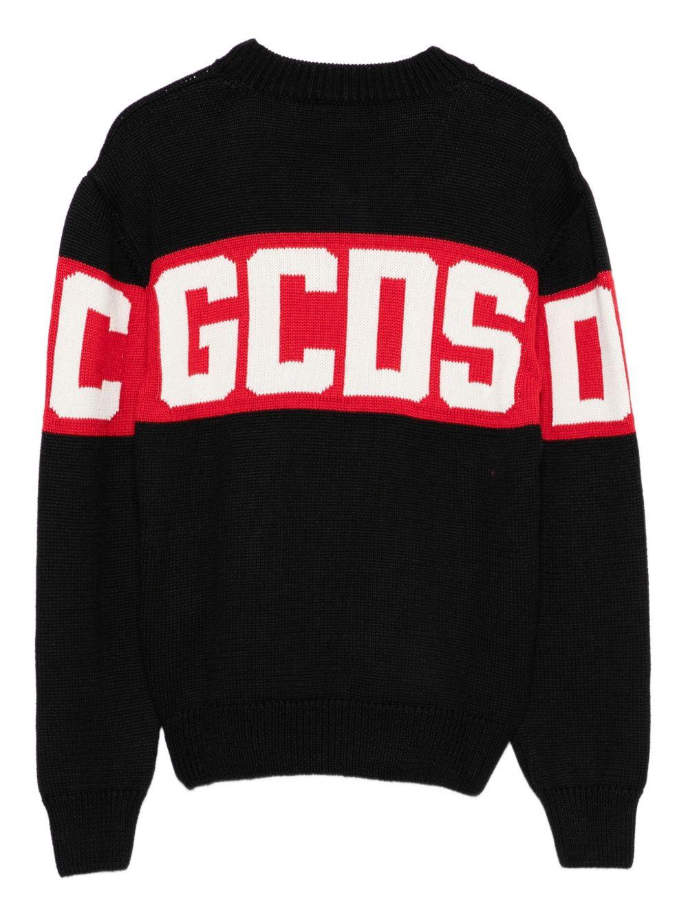 Maglione nero/rosso per bambino B2JU1526BA7 99 Gcds Kids 