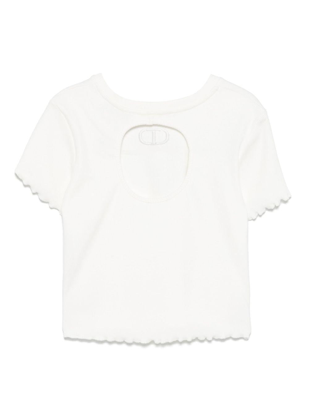 T-shirt bianco per bambina 251GJ2571 00808 Twin Set 