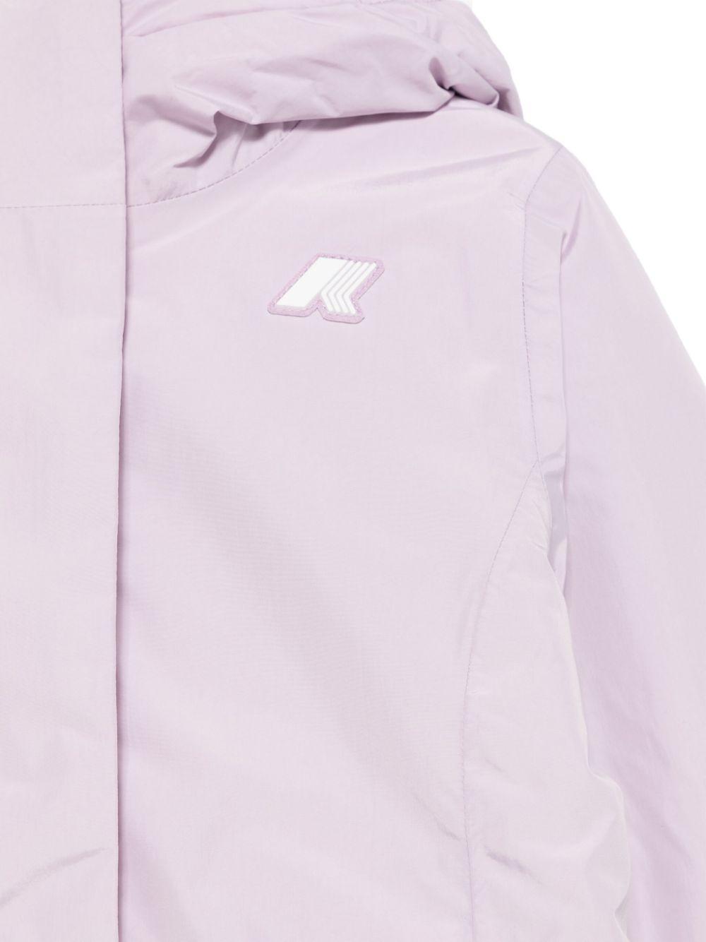 Purple/green jacket for girls by K-Way Kids