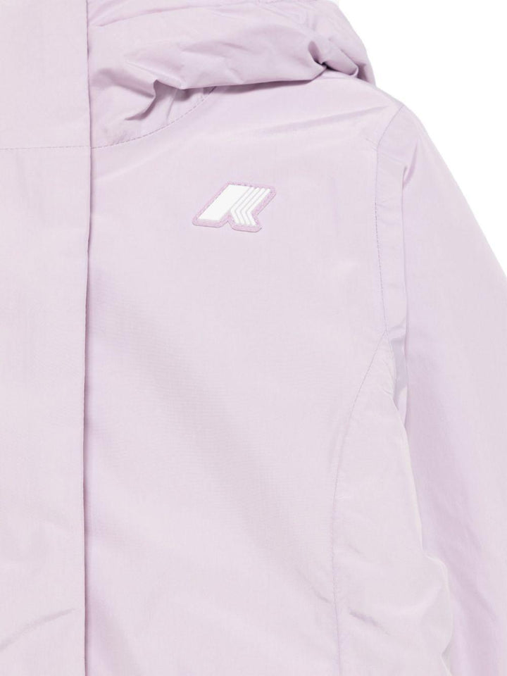 Purple/green jacket for girls by K-Way Kids