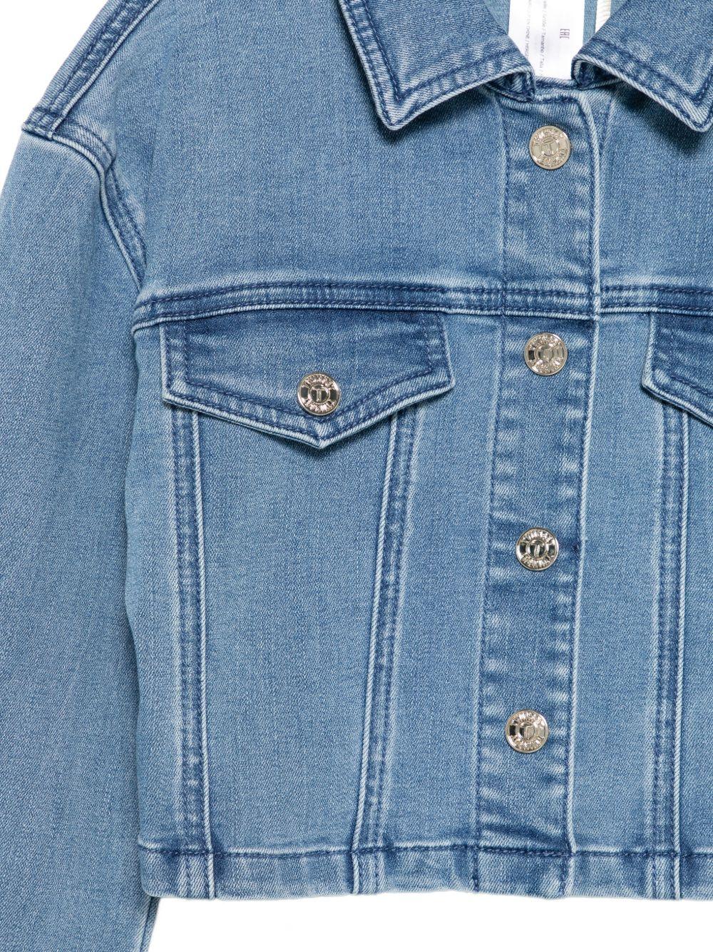 Giacca jeans blu per bambina 261GJ2080 03451 Twin Set 