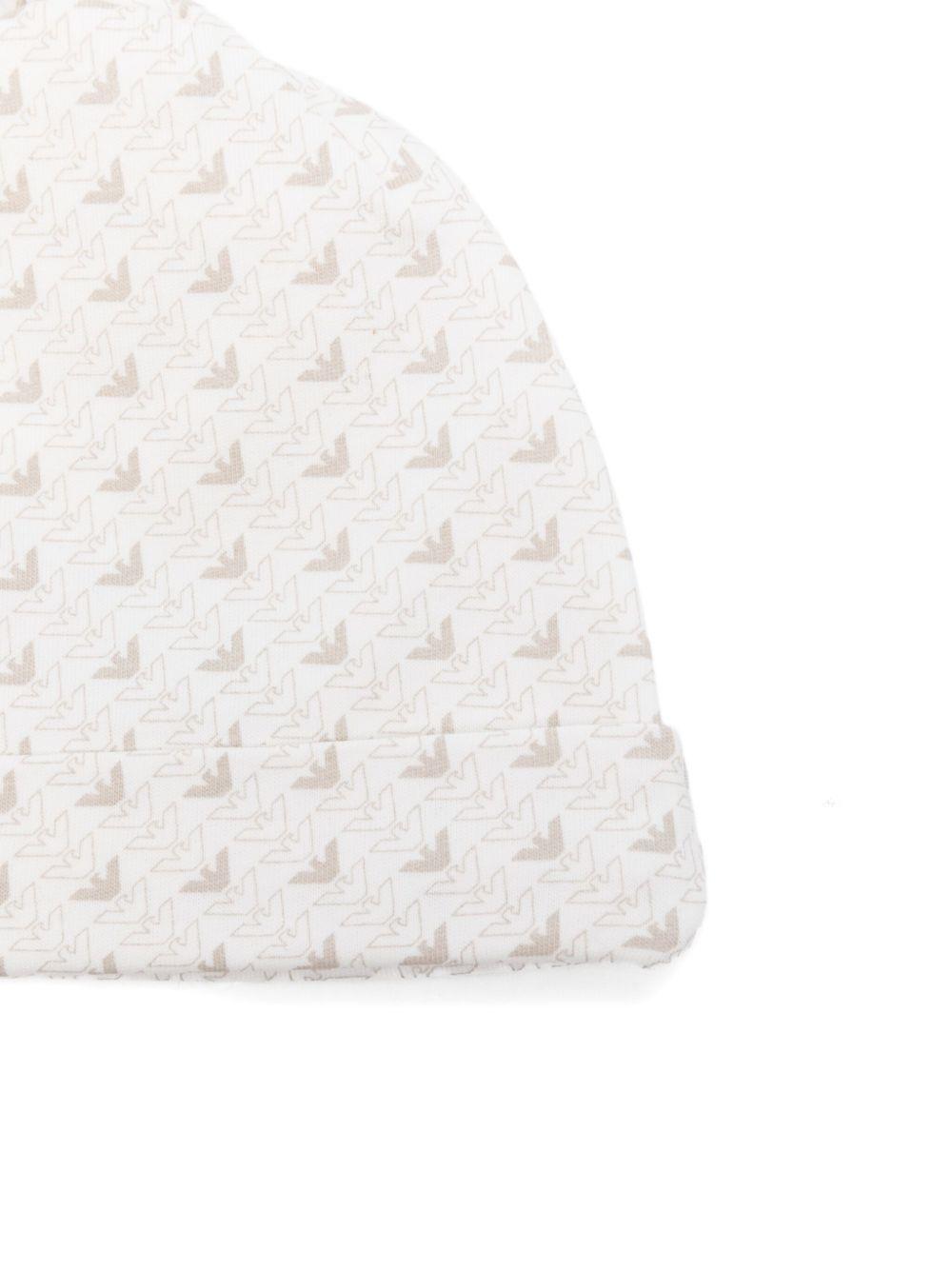 Cappello bianco per neonato EY000005AF10913 F1014 Emporio Armani Kids 