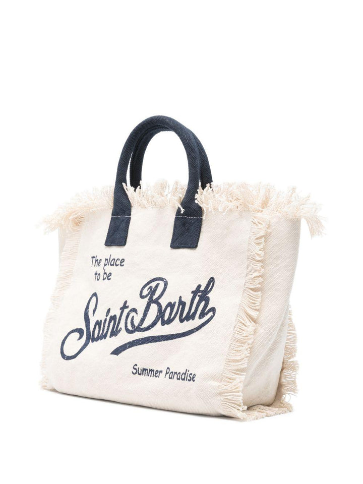 Borsa bianca/blu per bambina COL0001 02564L MC2 Saint Barth Kids 
