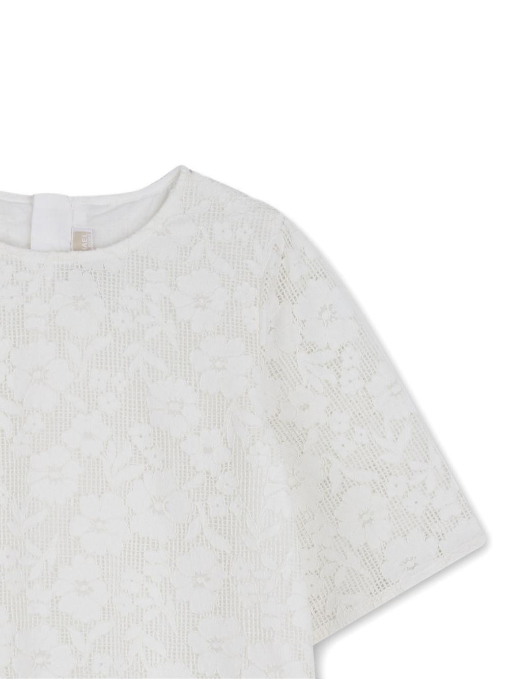 Abito bianco sporco per bambina R30593 117 Michael Kors Kids 