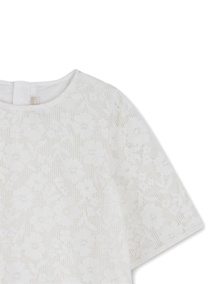 Abito bianco sporco per bambina R30593 117 Michael Kors Kids 