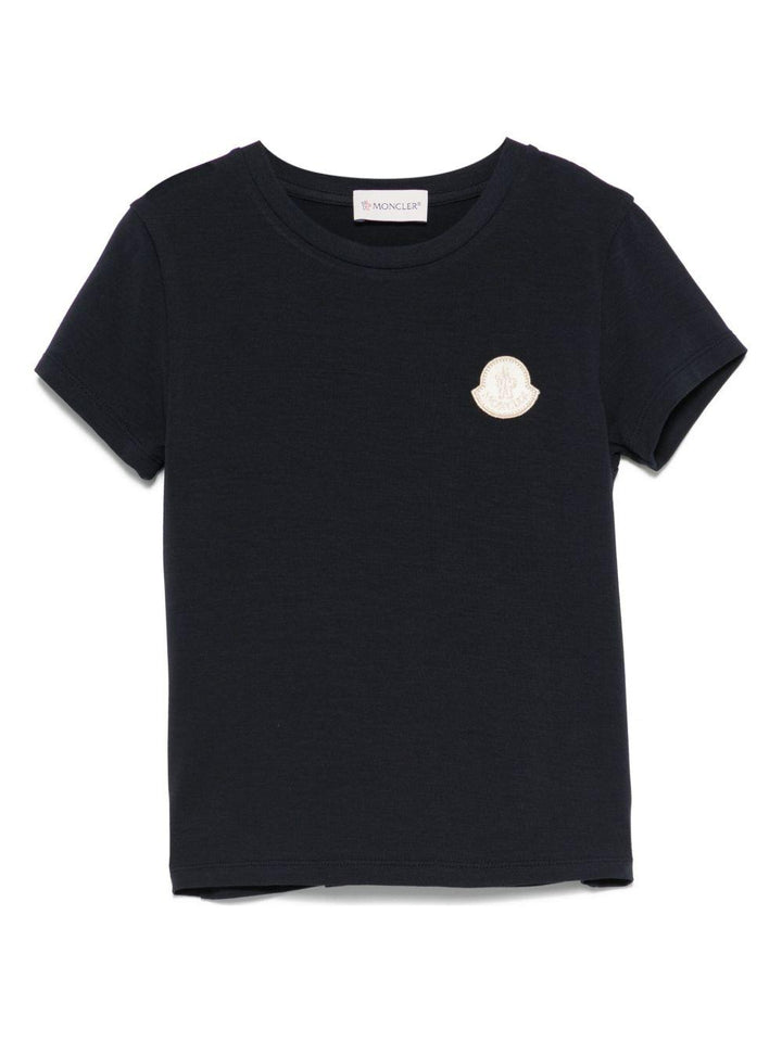 T-shirt blu navy per bambina 9548C0001189AWF 778 Moncler Kids 