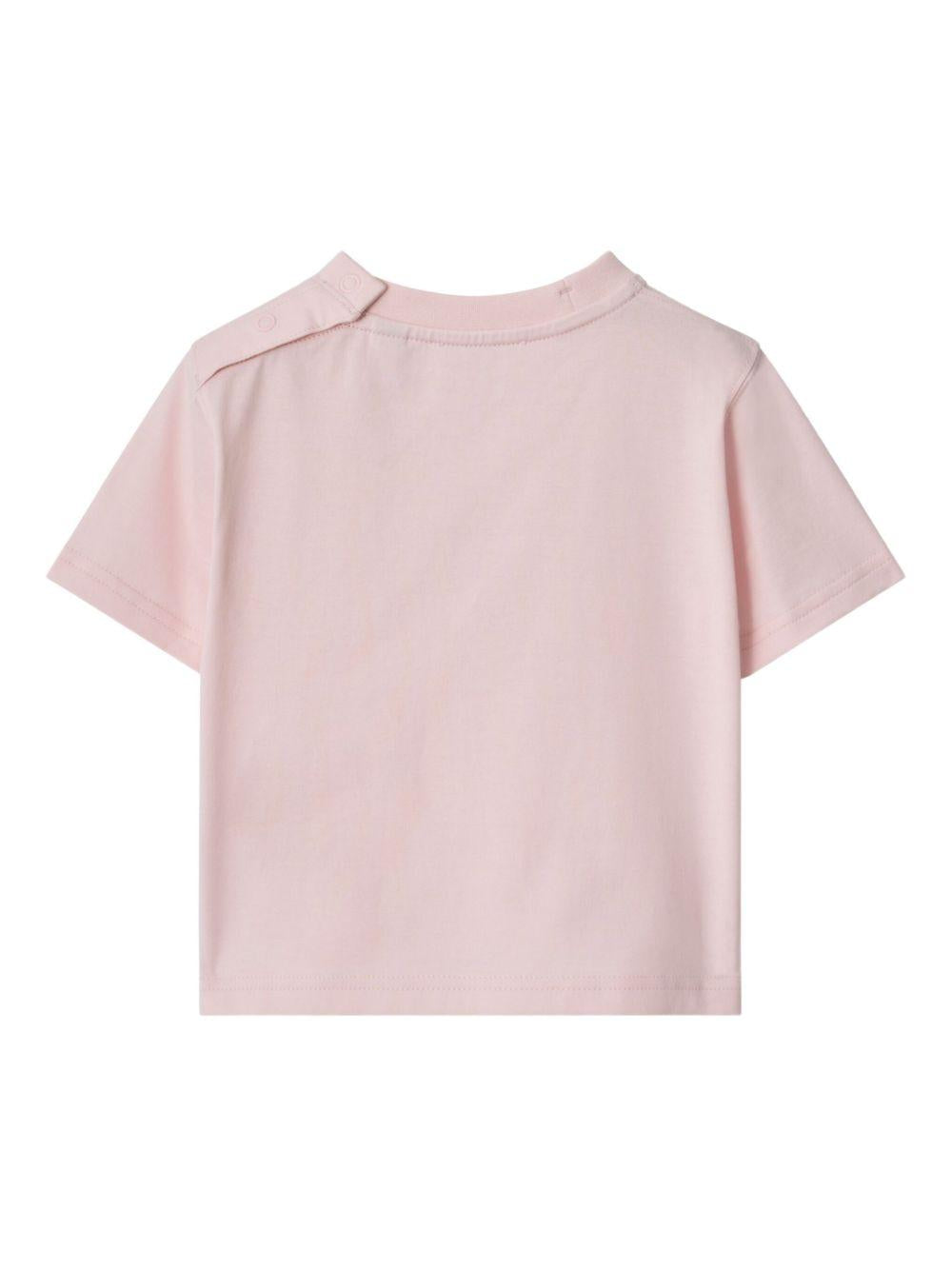 T-shirt rosa per neonata 8121207 A1439 Burberry Kids 