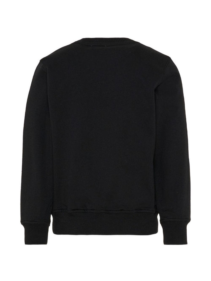 Felpa nera per bambino HUF09ULCA19 60100 Moschino Kids 