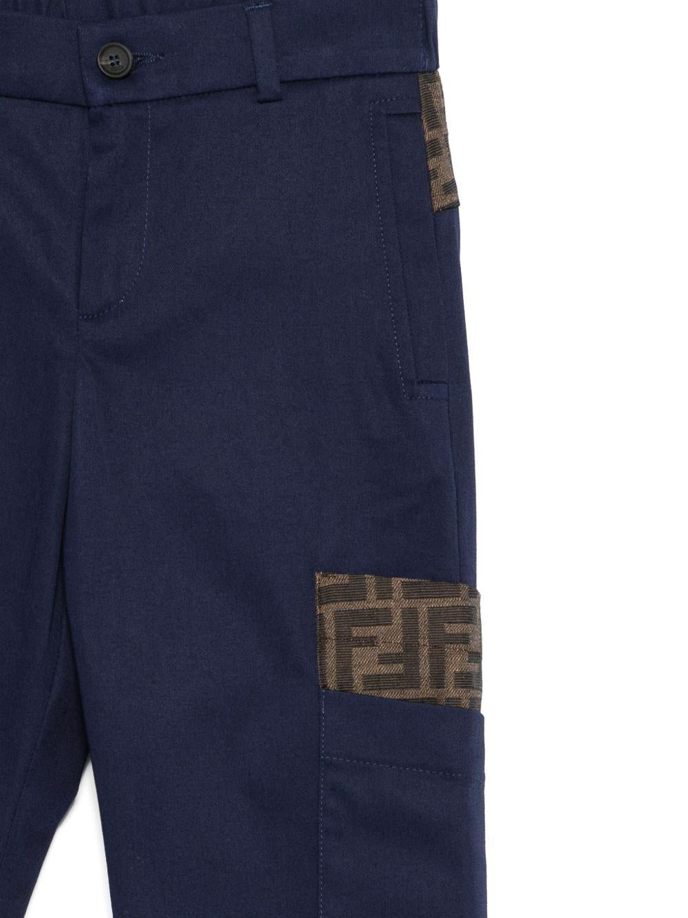Pantalone blu navy per bambino JMF545AS5Y F1I11 Fendi Kids 