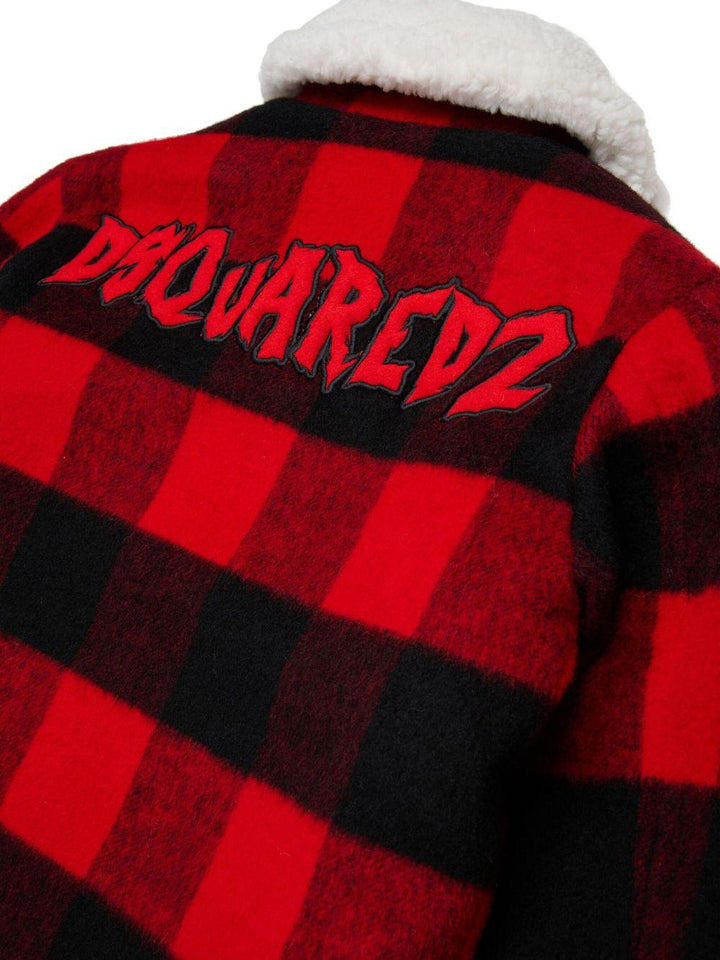 Giubbotto rosso brillante/nero per bambino DQ3050D0AE9 DQ423 Dsquared2 Kids 