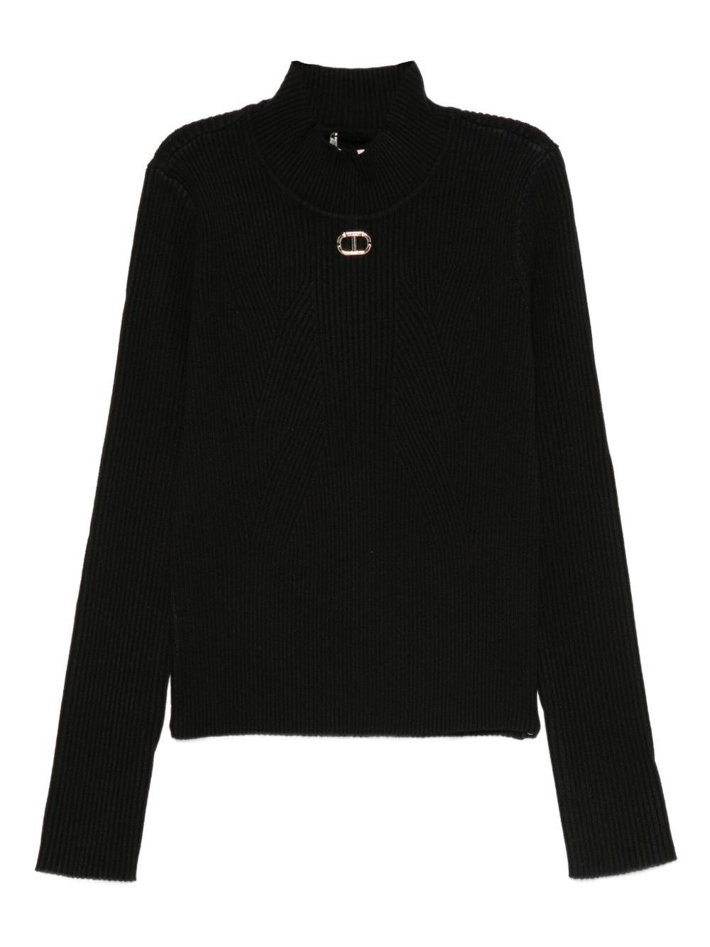 Maglione nero per bambina 252GJ3042 00006 Twin Set 