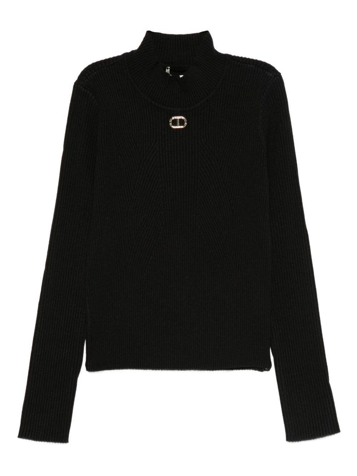 Maglione nero per bambina 252GJ3042 00006 Twin Set 