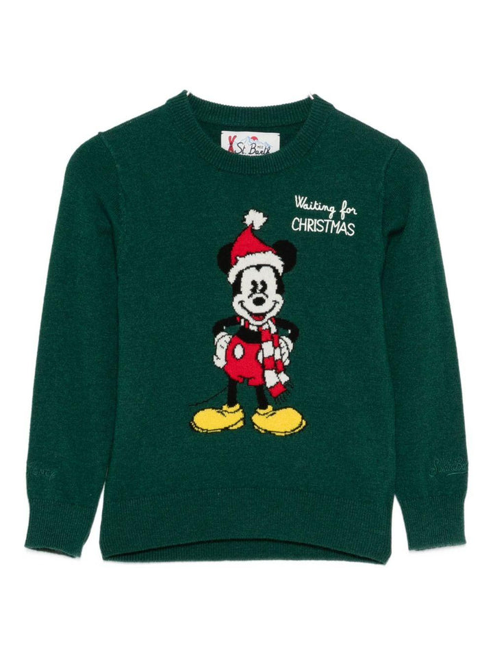 Maglione verde per bambino DOU0001 02498I MC2 Saint Barth Kids 
