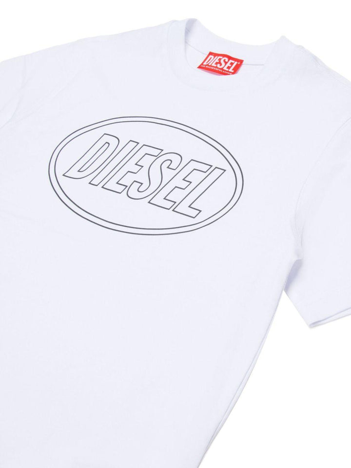 T-shirt bianco per bambino J025820GRAI K100 Diesel Kids 