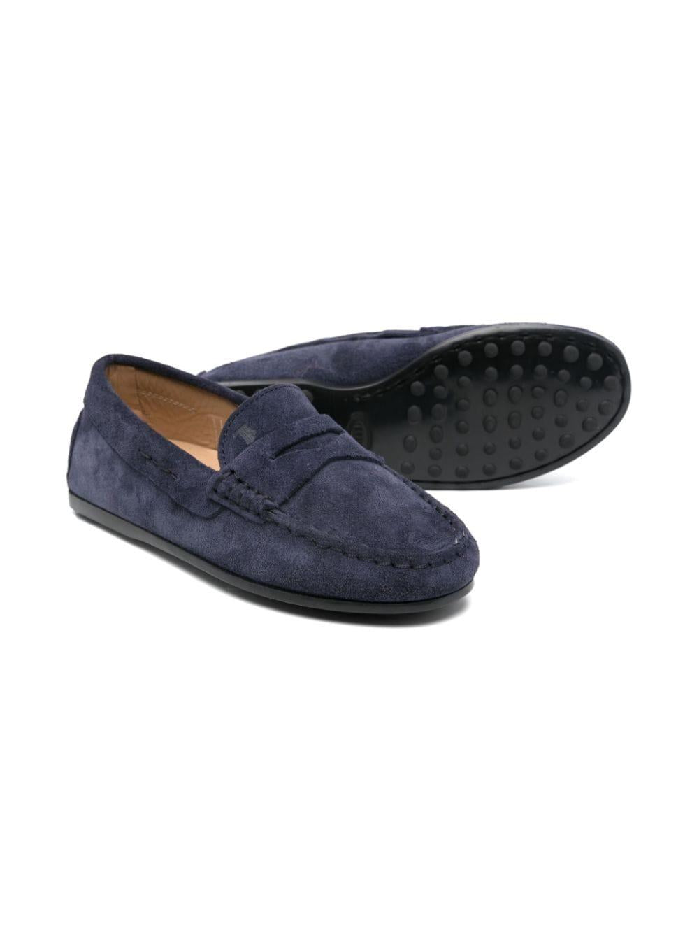 Navy Blue Moccasins For Boys