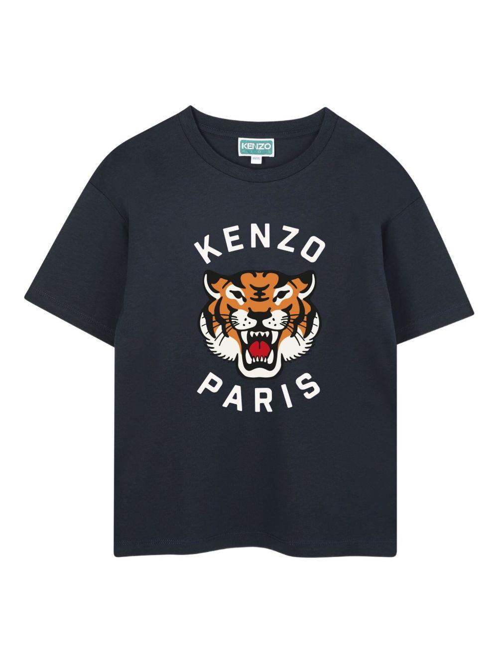 T-shirt blu navy per bambino K61505 845 Kenzo Kids 