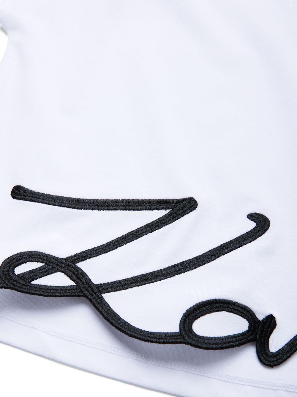 T-shirt bianca per bambina Z31164 10P Karl Lagerfeld Kids 