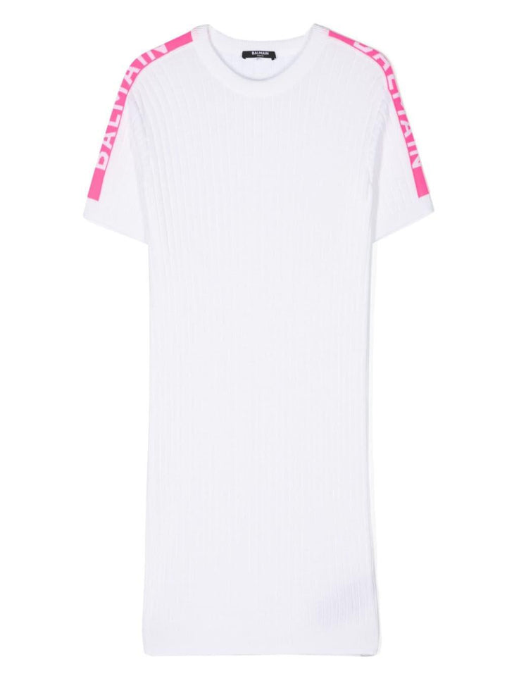 White dress for girls with logo