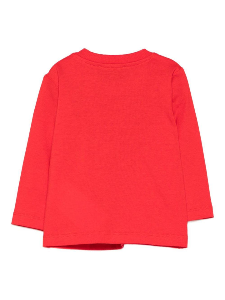 T-shirt rosso per neonato MZO00RLAA10 50109 Moschino Kids 