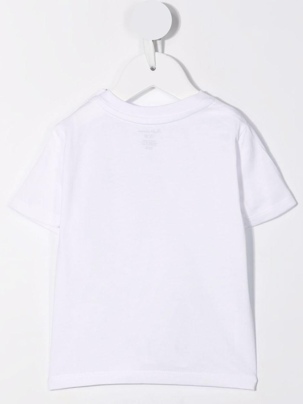 T-shirt bianca per neonato con logo