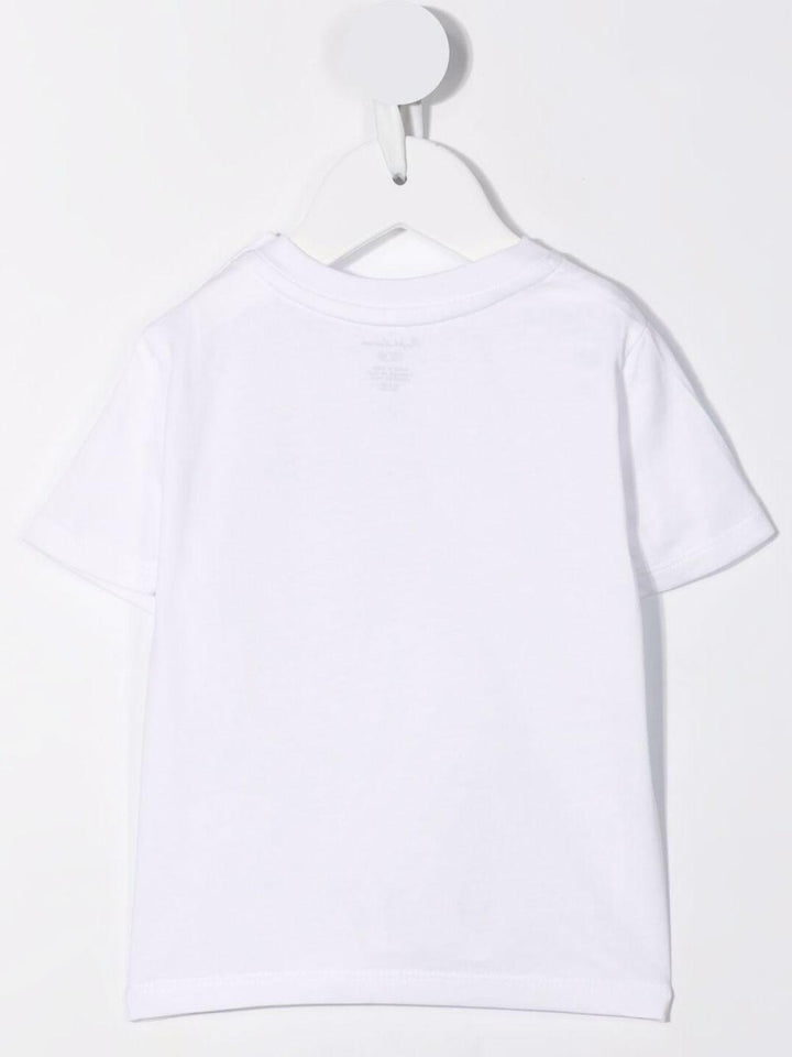 T-shirt bianca per neonato con logo